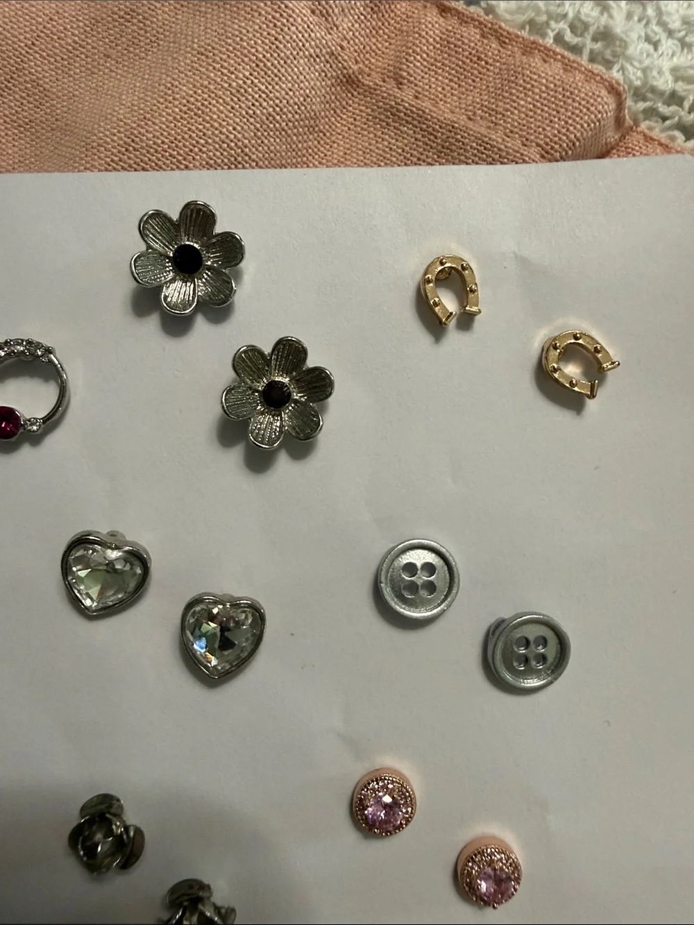 Kids Sparkle Assorted Stud Earring Set - Silver, Pink, Blue
